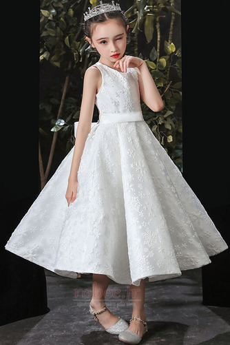 Robe de fille de fleur Balançoire Couvert de Dentelle Sans Manches - Page 5