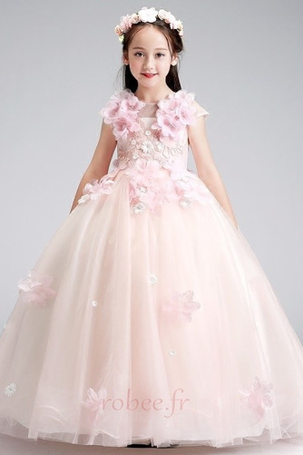Robe de fille de fleur Manquant Orné de Rosette Elégant Été Fleurs - Page 1