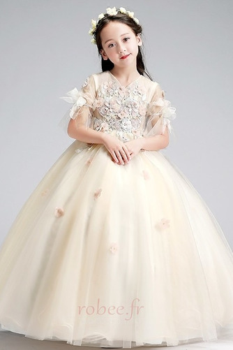 Robe de fille de fleur A-ligne Fermeture à glissière Formelle - Page 3