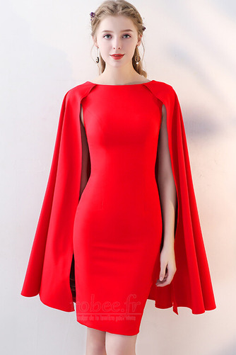 Robe de cocktail Satin Epurée a ligne Longueur de genou Fermeture éclair - Page 7