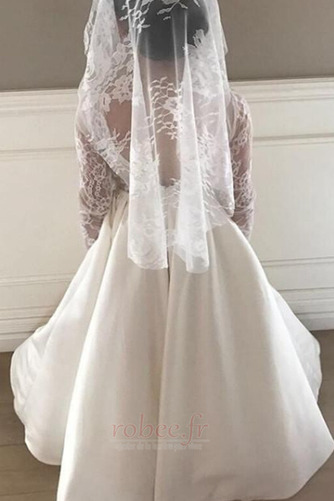 Robe de fille de fleur Manche Longue Soie Petit collier circulaire - Page 2