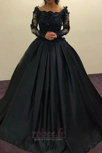 Robe de bal Traîne Courte Manche Aérienne aligne Couvert de Dentelle - Page 3