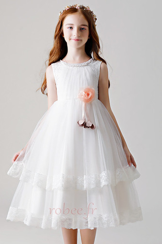 Robe de fille de fleur a ligne Mi-longues Multi Couche Naturel taille - Page 3