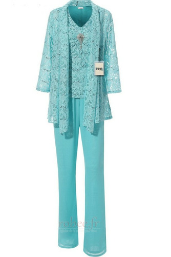 Robe mères Un Costume Luxueux Avec des pantalons Couvert de Dentelle - Page 1