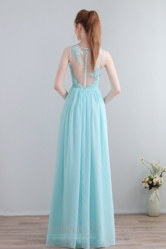 Robe de demoiselle d'honneur A-ligne Chiffon Col de chemise t - Page 2