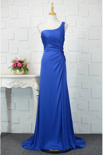 Robe de demoiselle d'honneur A-ligne Epurée Naturel taille Perlé - Page 1