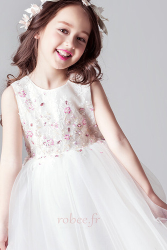 Robe de fille de fleur a ligne Tulle Cérémonie Petit collier circulaire - Page 2