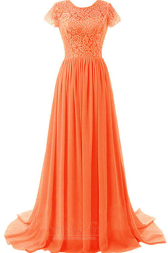 Robe de soirée Naturel taille Vente Dentelle A-ligne Sauge Manche Courte - Page 2