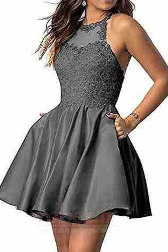 Robe de cocktail Courte Soie Été Petit collier circulaire Naturel taille - Page 18