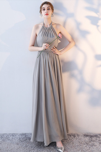 Robe de demoiselle d'honneur Laçage Sans Manches Mousseline A-ligne - Page 7