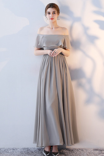 Robe de demoiselle d'honneur Laçage Sans Manches Mousseline A-ligne - Page 9