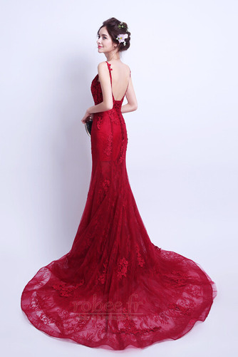 Robe de soirée Longue Dentelle Chic Sans Manches Festin Couvert de Dentelle - Page 2