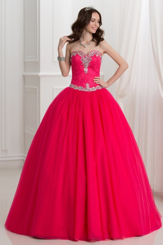 Robe de bal Tulle Formelle Longueur de plancher Fourreau Avec Bijoux - Page 1