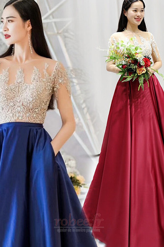 Robe de bal Manche Courte Fourreau Avec Bijoux Longueur de plancher - Page 2