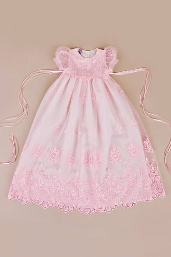 Robe de fille de fleur Cérémonie Dentelle Princesse Manche Courte - Page 1