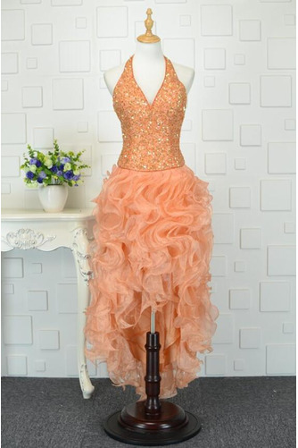 Robe de cocktail Chic Sans Manches Fermeture à glissière Naturel taille - Page 1