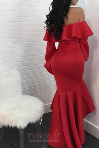 Robe de cocktail Asymétrique Manche de T-shirt Drapé Norme Manche Longue - Page 5