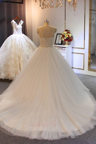 Robe de mariage Dos nu net Perle A-ligne Sans Manches Longue - Page 2