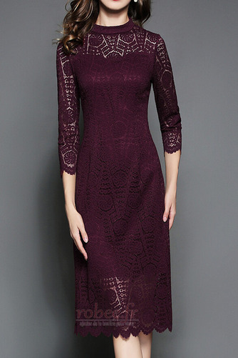 Robe mères Dentelle Dentelle Fermeture éclair Manquant Été Col haut - Page 3