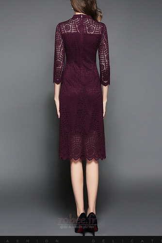 Robe mères Dentelle Dentelle Fermeture éclair Manquant Été Col haut - Page 2