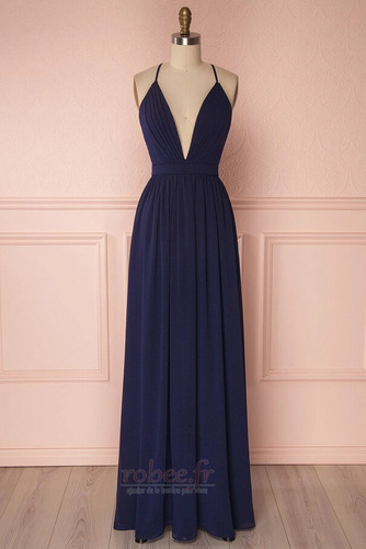 Robe de soirée Mousseline aligne Col en V Sans Manches Simple - Page 8