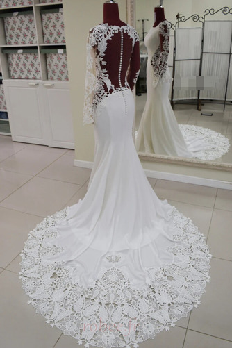 Robe de mariée Manche Longue Sirène Dentelle Petit collier circulaire - Page 3