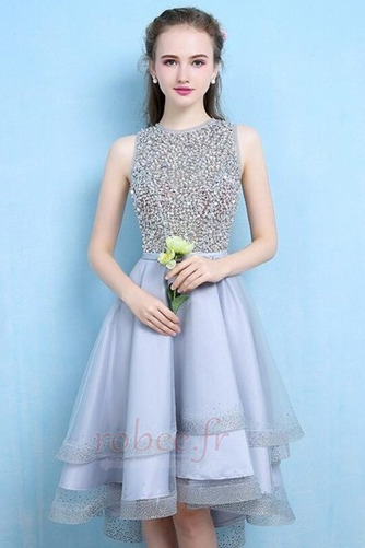 Robe de cocktail Asymétrique Organza Scintillait Corsage Avec Bijoux - Page 5