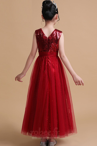 Robe de fille de fleur Luxueux Pailleté Longueur Cheville Tulle - Page 2