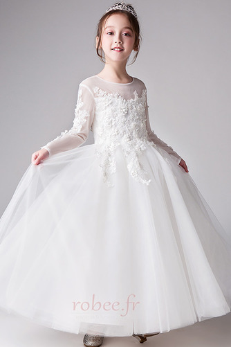 Robe de fille de fleur Fermeture à glissière Décalcomanie Tulle - Page 1