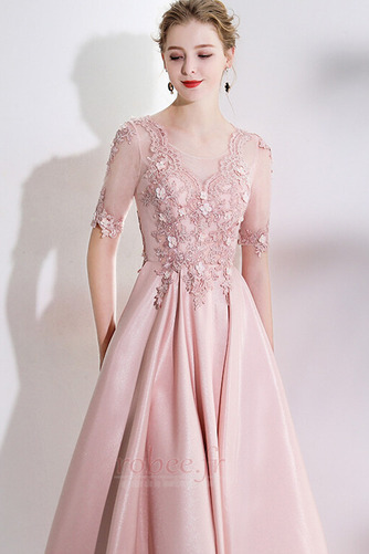 Robe de soirée noble Soie Lacez vers le haut Perler Couvert de Dentelle - Page 5