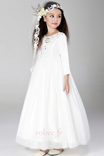 Robe de fille de fleur Fermeture à glissière Petit collier circulaire - Page 2