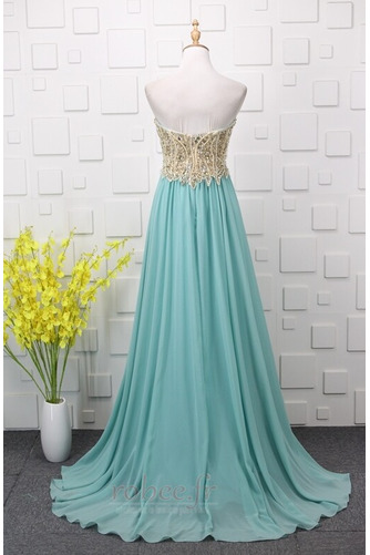 Robe de soirée Sans Manches noble Mousseline Glissière Fourreau Avec Bijoux - Page 2