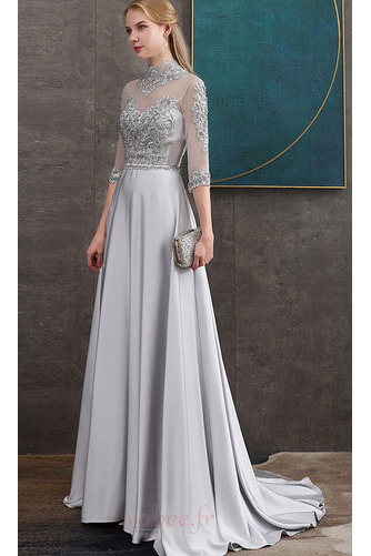 Robe de soirée Col haut Éternel Trou De Serrure a ligne 3/4 Manche - Page 6