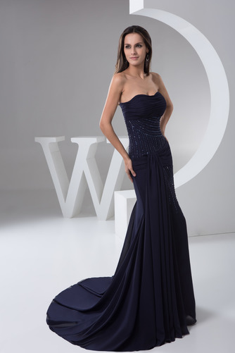 Robe de soirée Sirène Fermeture éclair Été Longueur au sol Mousseline - Page 3