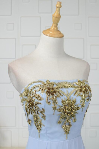 Robe de soirée Sans Manches Ruché Traîne Courte Fourreau Avec Bijoux - Page 4