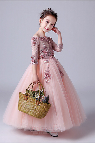 Robe de fille de fleur A-ligne Médium Manche Aérienne Cérémonial - Page 5
