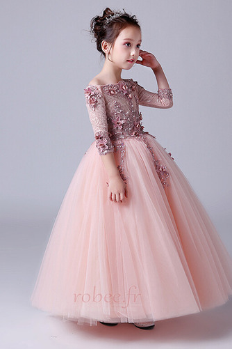 Robe de fille de fleur A-ligne Médium Manche Aérienne Cérémonial - Page 4