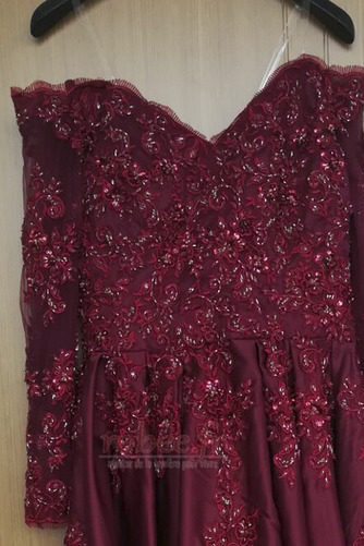 Robe de soirée Perlé Train de petit Fête Manche Aérienne Dos nu - Page 5