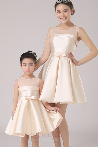 Robe de fille de fleur Nœud à Boucles Longueur de genou Mariage - Page 1