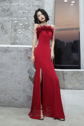 Robe de bal Glissière Bretelles Spaghetti Thigh-High Slit Luxueux - Page 7