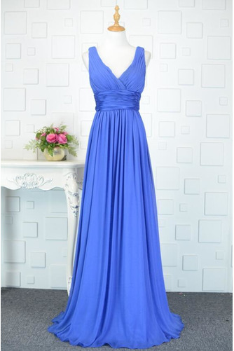 Robe de demoiselle d'honneur Mousseline Sans Manches Mariage - Page 1