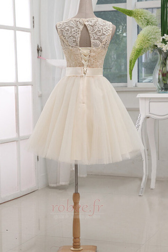 Robe de demoiselle d'honneur Blanche Norme Col U Profond Naturel taille - Page 2