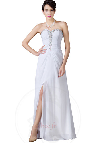 Robe de bal A-ligne Mariage Traîne Courte Col en Cœur Perler - Page 3