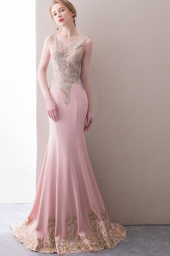 Robe de soirée Elégant Satin Automne Traîne Courte Naturel taille - Page 3