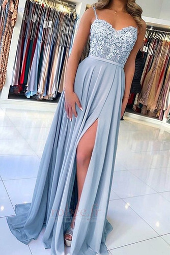 Robe de soirée Naturel taille Traîne Courte Fourchure Frontale - Page 1