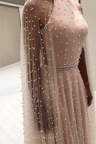 Robe de soirée Naturel taille Fourreau Avec Bijoux Longue Perles - Page 2