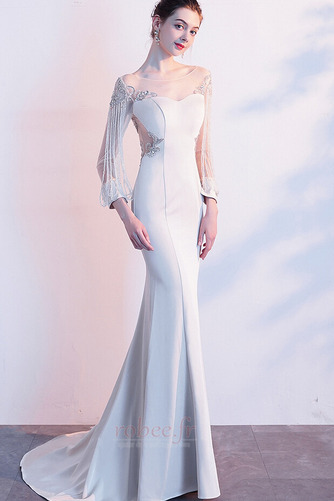 Robe de soirée Elégant Manche Aérienne élancé Col Bateau Drapé - Page 4