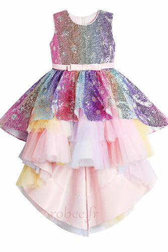 Robe de fille de fleur Paillettes Asymétrique Col de chemise t - Page 8