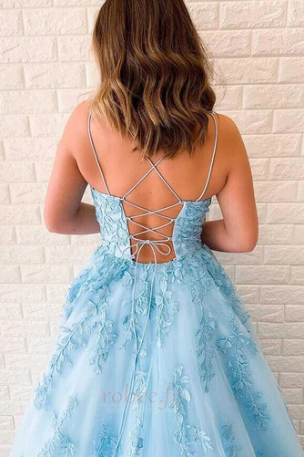 Robe de bal A-ligne Longueur au sol Dentelle Sans Manches Cérémonial - Page 6