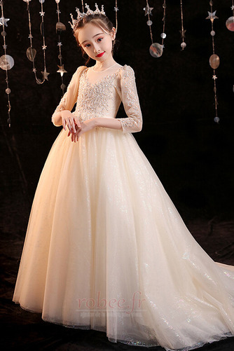 Robe de fille de fleur Montrer Manche Aérienne Formelle a ligne - Page 5